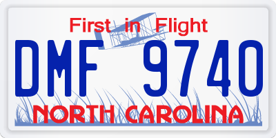 NC license plate DMF9740
