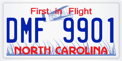 NC license plate DMF9901