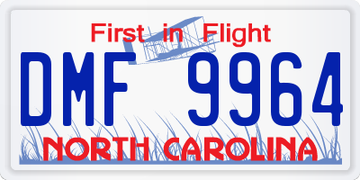 NC license plate DMF9964