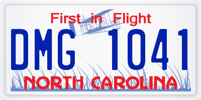 NC license plate DMG1041