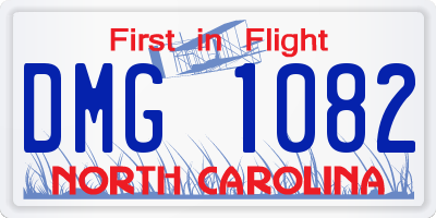 NC license plate DMG1082