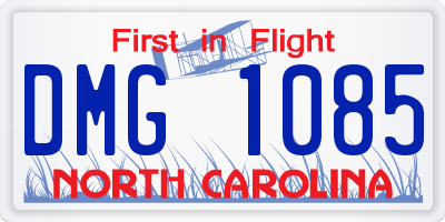 NC license plate DMG1085