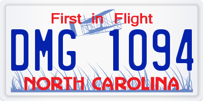 NC license plate DMG1094
