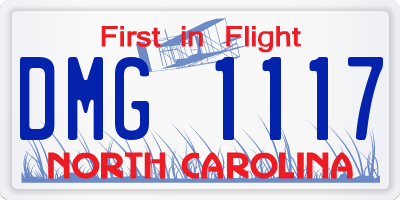 NC license plate DMG1117