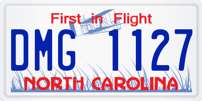 NC license plate DMG1127