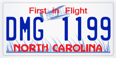 NC license plate DMG1199