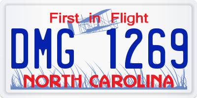 NC license plate DMG1269