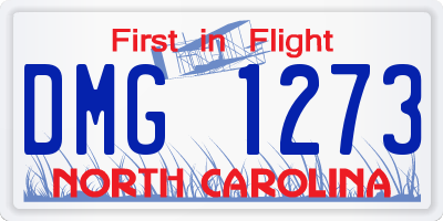 NC license plate DMG1273