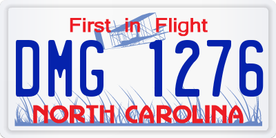 NC license plate DMG1276