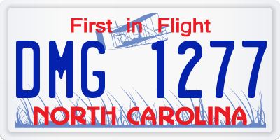 NC license plate DMG1277