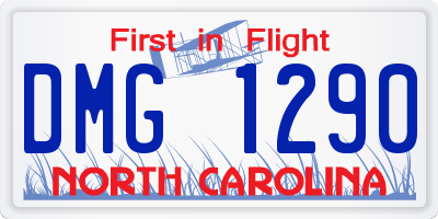 NC license plate DMG1290