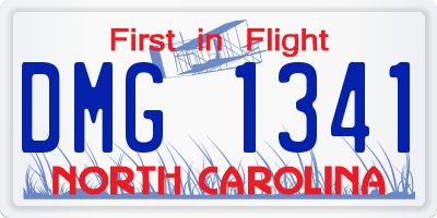 NC license plate DMG1341