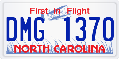NC license plate DMG1370