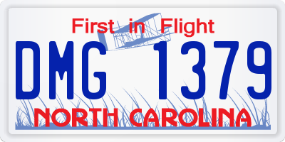 NC license plate DMG1379