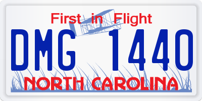 NC license plate DMG1440