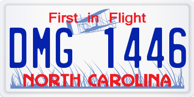 NC license plate DMG1446