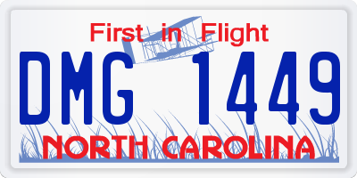 NC license plate DMG1449