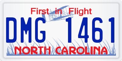 NC license plate DMG1461
