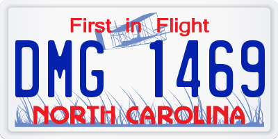 NC license plate DMG1469