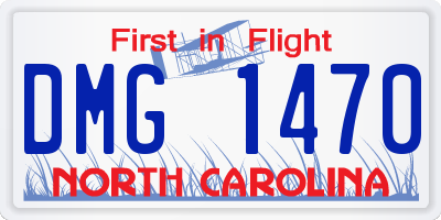 NC license plate DMG1470