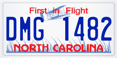 NC license plate DMG1482
