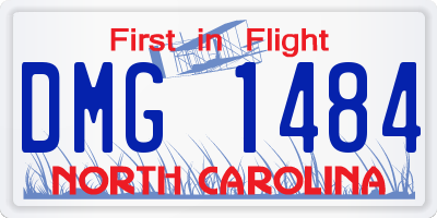 NC license plate DMG1484