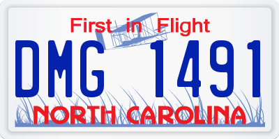 NC license plate DMG1491