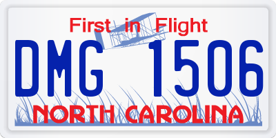 NC license plate DMG1506
