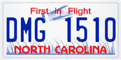 NC license plate DMG1510