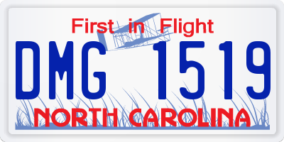 NC license plate DMG1519