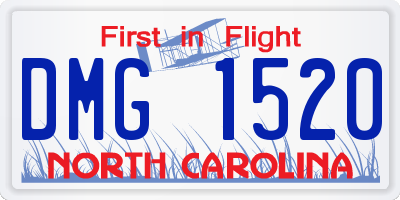 NC license plate DMG1520