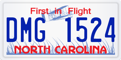 NC license plate DMG1524