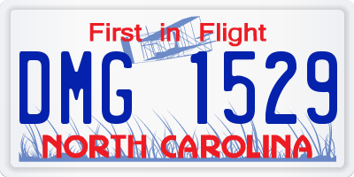 NC license plate DMG1529