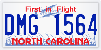 NC license plate DMG1564
