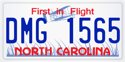 NC license plate DMG1565