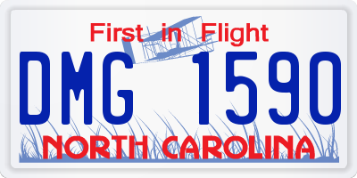 NC license plate DMG1590