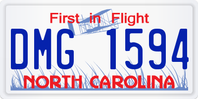NC license plate DMG1594