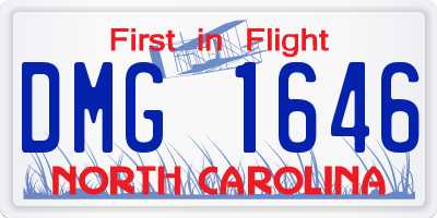 NC license plate DMG1646
