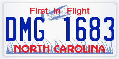NC license plate DMG1683