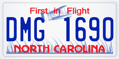 NC license plate DMG1690