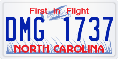 NC license plate DMG1737