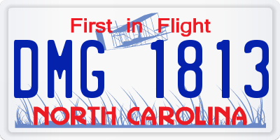 NC license plate DMG1813