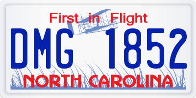 NC license plate DMG1852