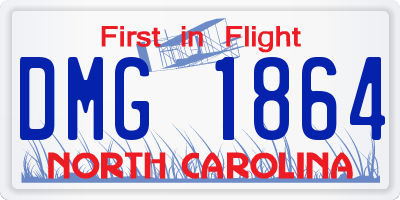 NC license plate DMG1864