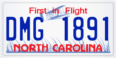 NC license plate DMG1891