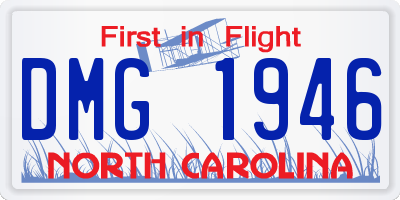 NC license plate DMG1946