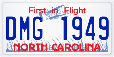 NC license plate DMG1949