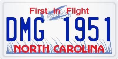 NC license plate DMG1951