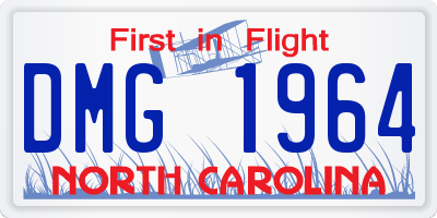 NC license plate DMG1964