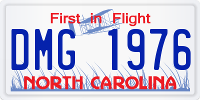 NC license plate DMG1976